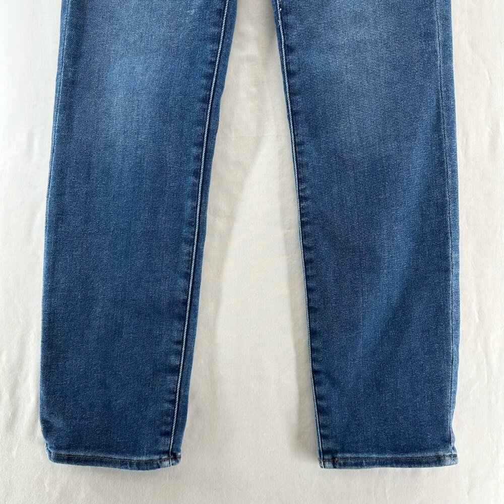 Express Slim Ankle Super High Rise Jeans Size 2/R Stretch Denim Medium Blue Wash - Picture 4 of 13